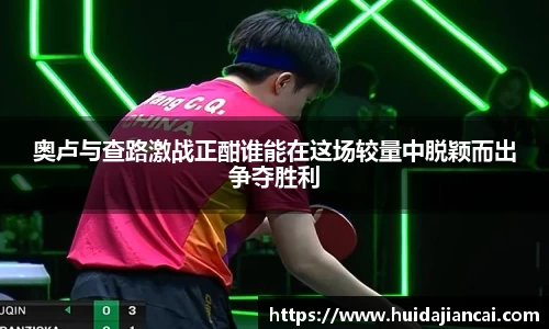 奥卢与查路激战正酣谁能在这场较量中脱颖而出争夺胜利